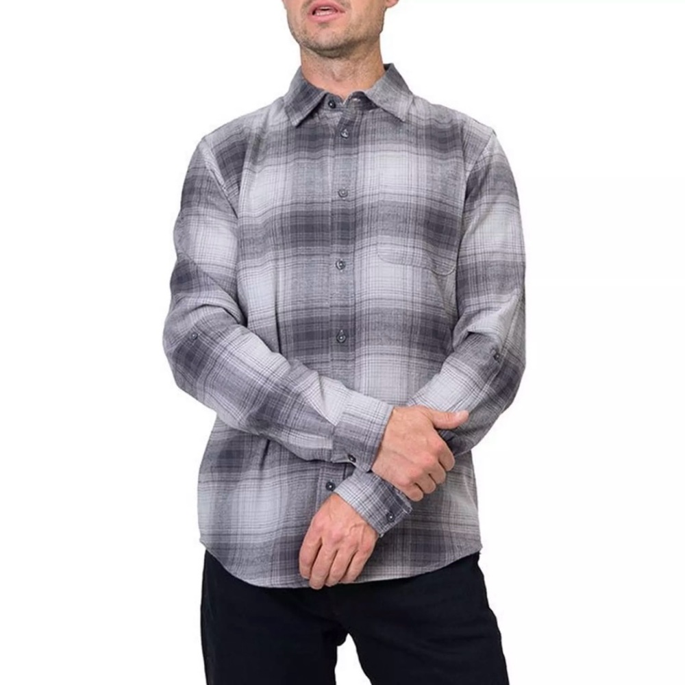 New Silver Jeans Men's Long Sleeve Pocket Flannel Shirt
